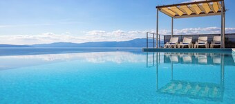 Luxury villa Ostro with infinity pool, sea view and Krk bridge view