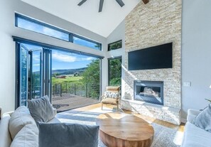 Smart TV, fireplace