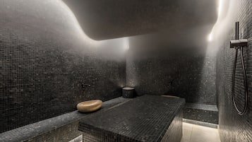 Turkish bath/hammam, body treatments, facials, reflexology, massages