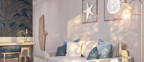 Hypo-allergenic bedding, minibar, in-room safe, desk