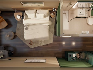 Premium bedding, memory-foam beds, minibar, in-room safe