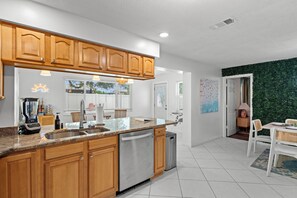 Microwave, oven, stovetop, dishwasher