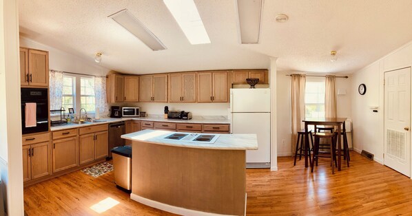 Fridge, oven, stovetop, dishwasher