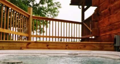 Chestnut... 3 bedroom, 2 bath Log Cabin with outdoor hot tub jacuzzi...sleeps 10