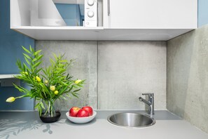 Fridge, microwave, toaster - Eden On The Bay 68A - Studio Apartment, Sleeps 2 (Cape Town)