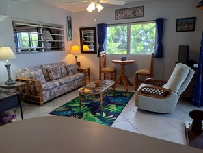 Smart TV, books - Spacious apartment near Christiansted & beaches with ocean views of Buck Island. (Christiansted)