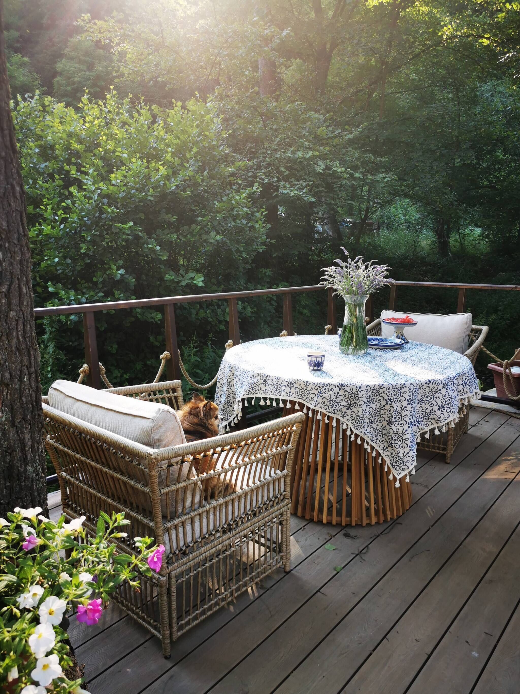 Chalet, 1 Bedroom, Smoking, Terrace | Tempat makan luar