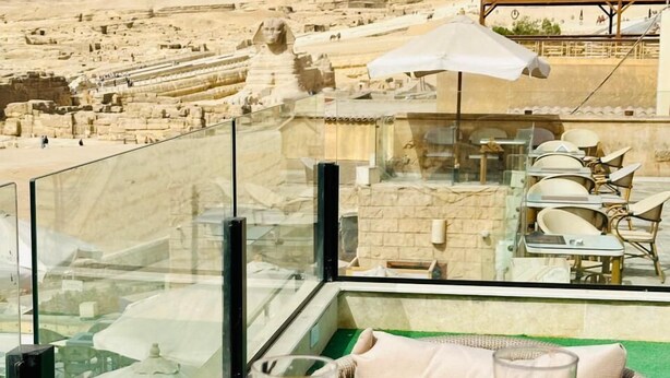 Unclassified image, 1 of 49, button - inside pyramids hotel (Giza)