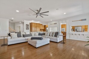 TV, fireplace, video games