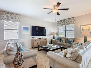 TV, video games, table football - ChampionsGate Spacious 8BR Villa, Pool, Game Room (Four Corners)