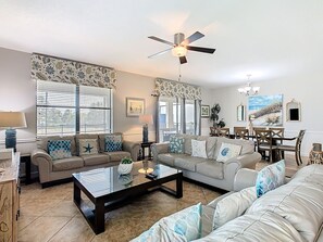 TV, video games, table football - ChampionsGate Spacious 8BR Villa, Pool, Game Room (Four Corners)