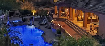 Pickleball Court! +GIANT Pool w/Waterslide! Game Room, Hot Tub, Golf+