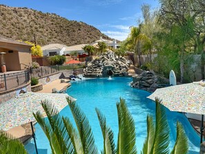 Outdoor pool, a heated pool