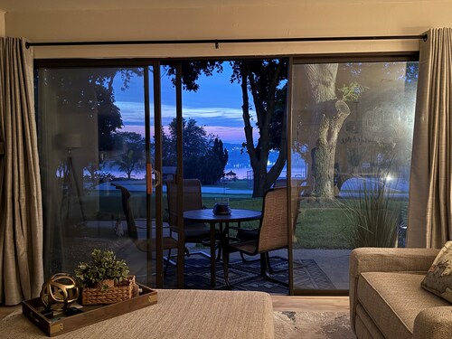 Reflections on the Lake in charming Lake Geneva,