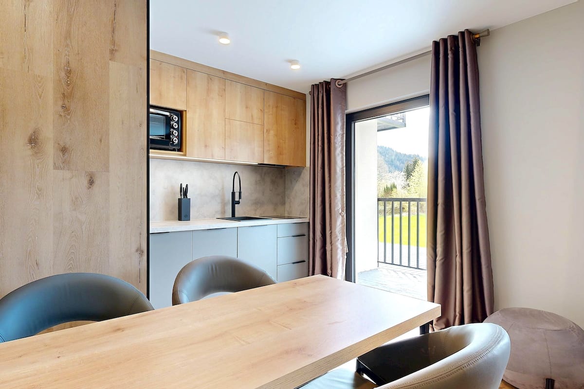 Signature-Apartment, Bergblick | Eigene Küche