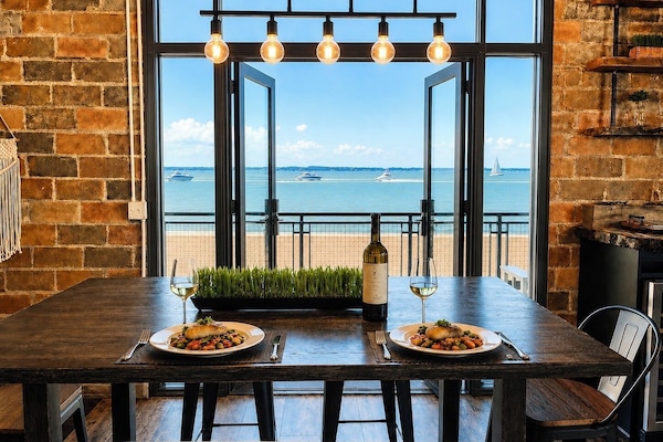 Dining With a View
Open the double doors, let the lake breeze in, and enjoy your meal with a front-row seat to Lake Erie’s horizon. Every bite tastes better with water as your backdrop