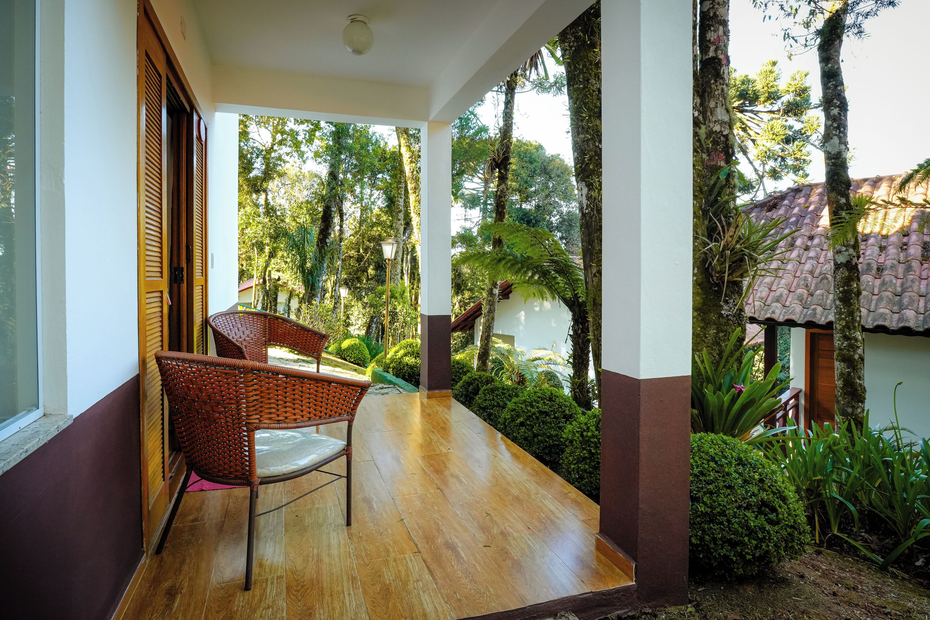 Chalé lua de mel, vista para o jardim | Vista do quarto