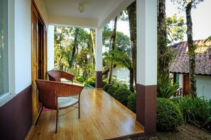 Honeymoon-Chalet, Gartenblick | Ausblick vom Zimmer