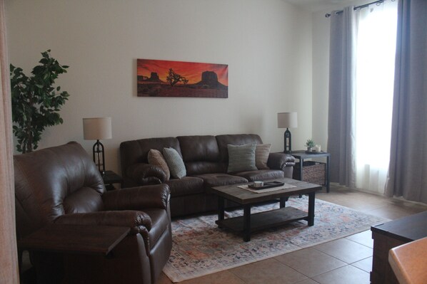 Smart TV, fireplace, printers