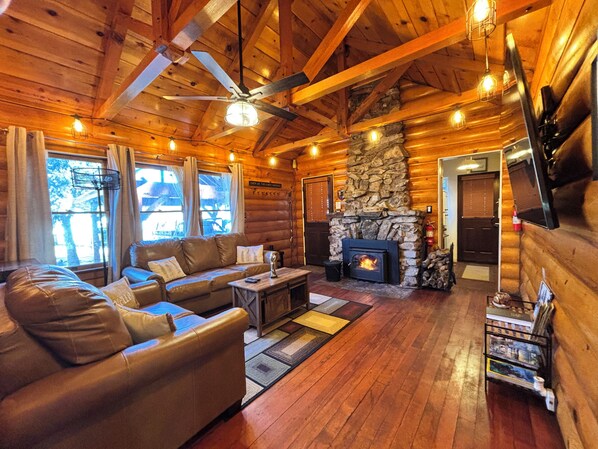 Smart TV, chimenea, videojuegos y libros 