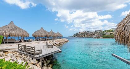 Spacious, Beachfront Condo with Ocean View, Wifi, AC in Beautiful Blue Bay