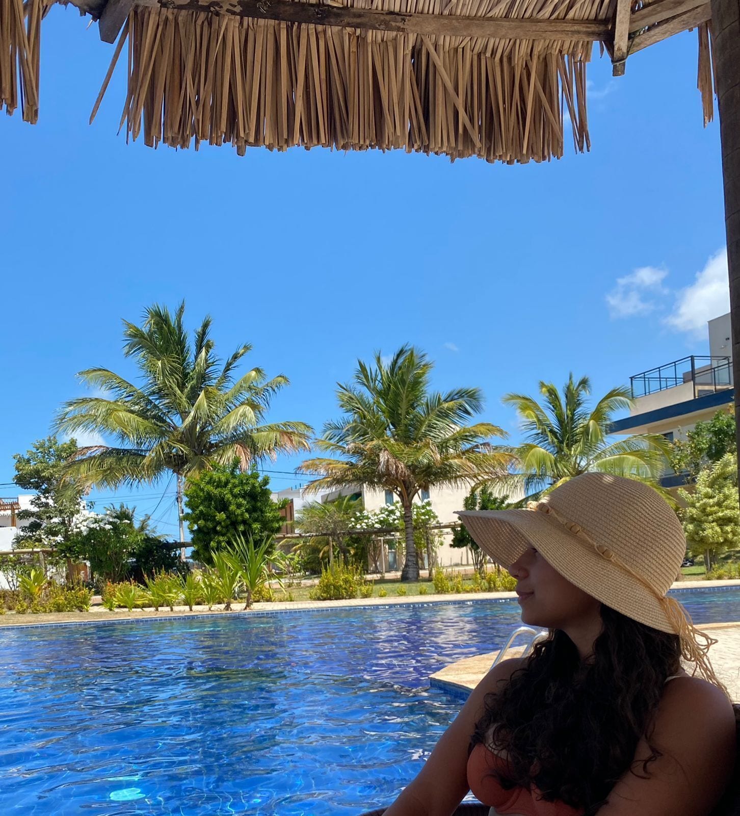 Piscina externa, barracas de cortesia