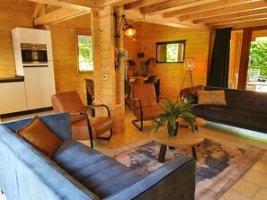 Living room - Villa in Forest With Private Sauna (Markelo)