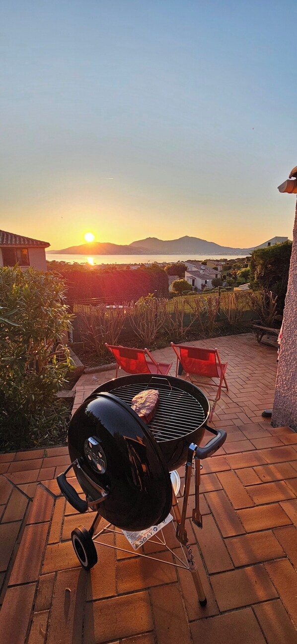 Terrace/patio - Breathtaking sea view: 3-room mini-villa in Porticcio with swimming pools (Grosseto-Prugna)