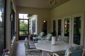 Outdoor dining - Spacious lake view home near Historic Downtown Mount Dora! (Eustis)
