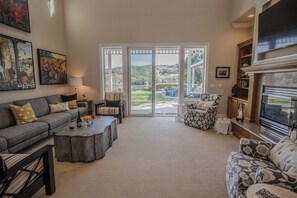 Télévision, cheminée