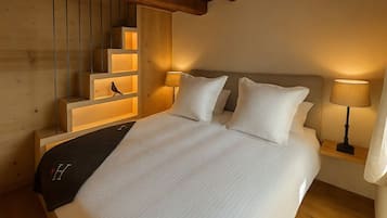 Chalet Comfort, pemandangan gunung | 1 kamar tidur, Wi-Fi gratis, dan seprai linen