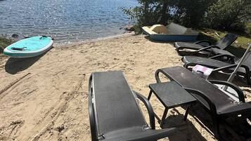 Sun-loungers, beach towels