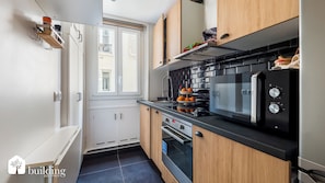 Microwave, oven, stovetop, dishwasher