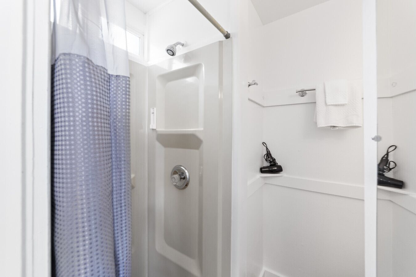 Hair dryer, towels