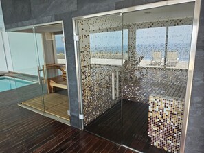 Indoor pool, a heated pool