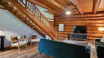 TV, fireplace, video games