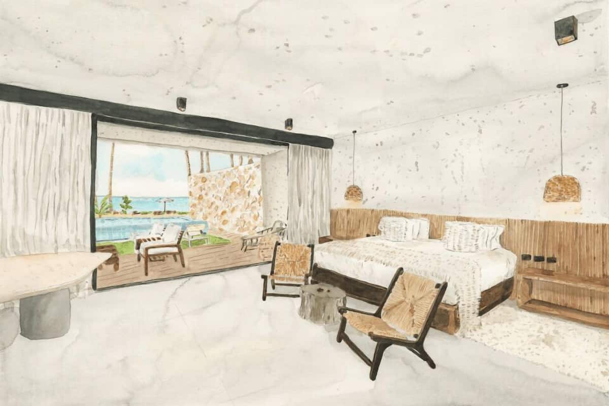 Suíte Master Frente Mar | 1 soveværelse, arbejdsområde til bærbare computere, gratis Wi-Fi