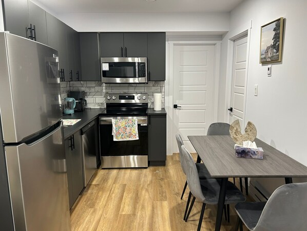 Microwave, oven, stovetop, dishwasher