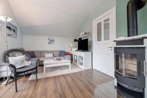 Télévision, cheminée