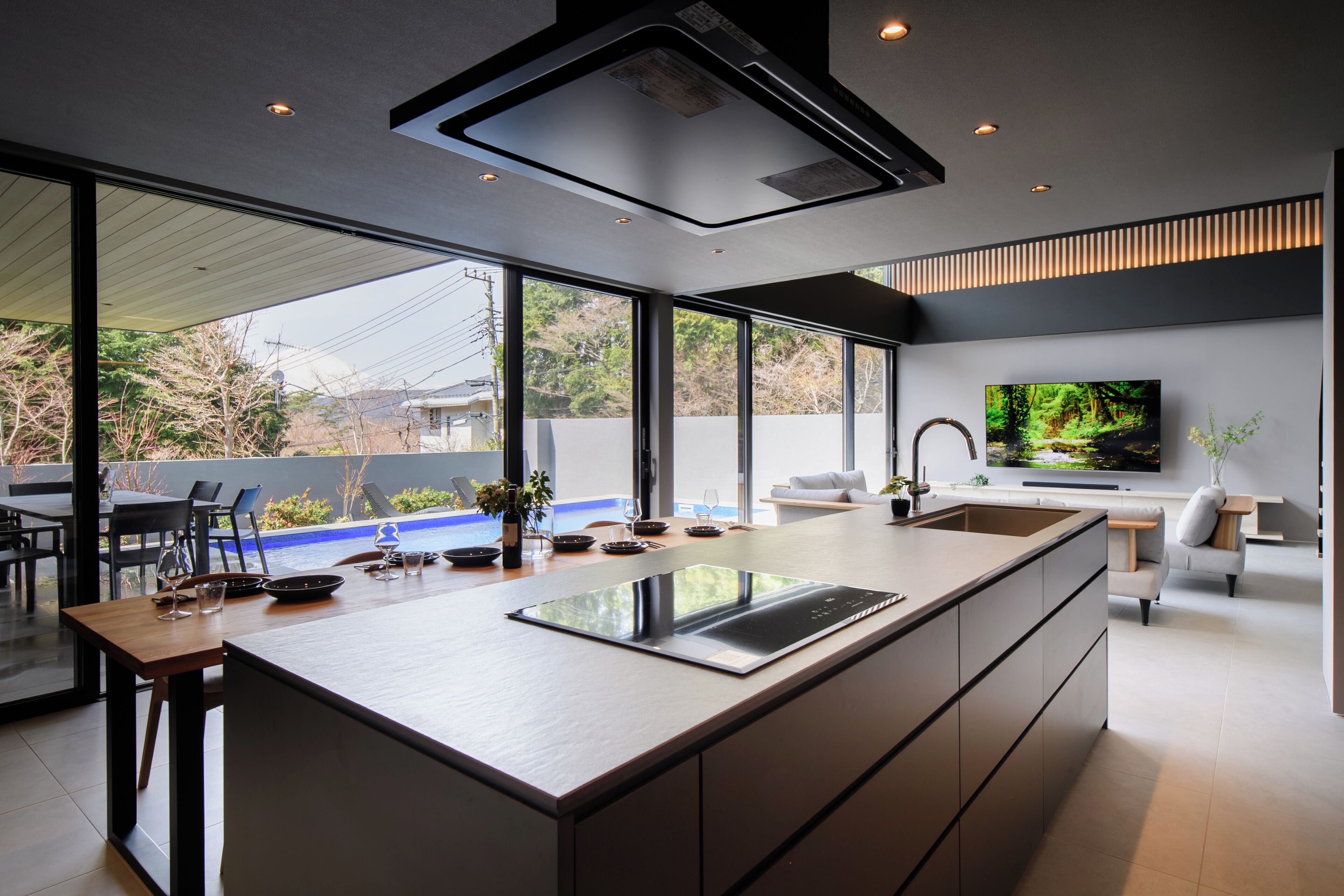 Villa, 3 habitaciones, patio, vista a la montaña | Cocina privada | Refrigerador con congelador, microondas, horno y parrilla de estufa 