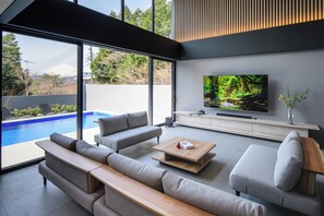 Villa, 3 Bedrooms, Patio, Mountain View | Living area | Stereo