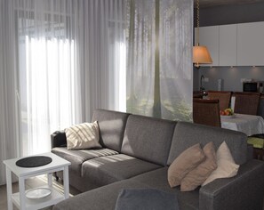 TV, DVD-spiller, bordtennis og stereoanlegg