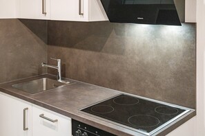 Fridge, oven, stovetop, dishwasher