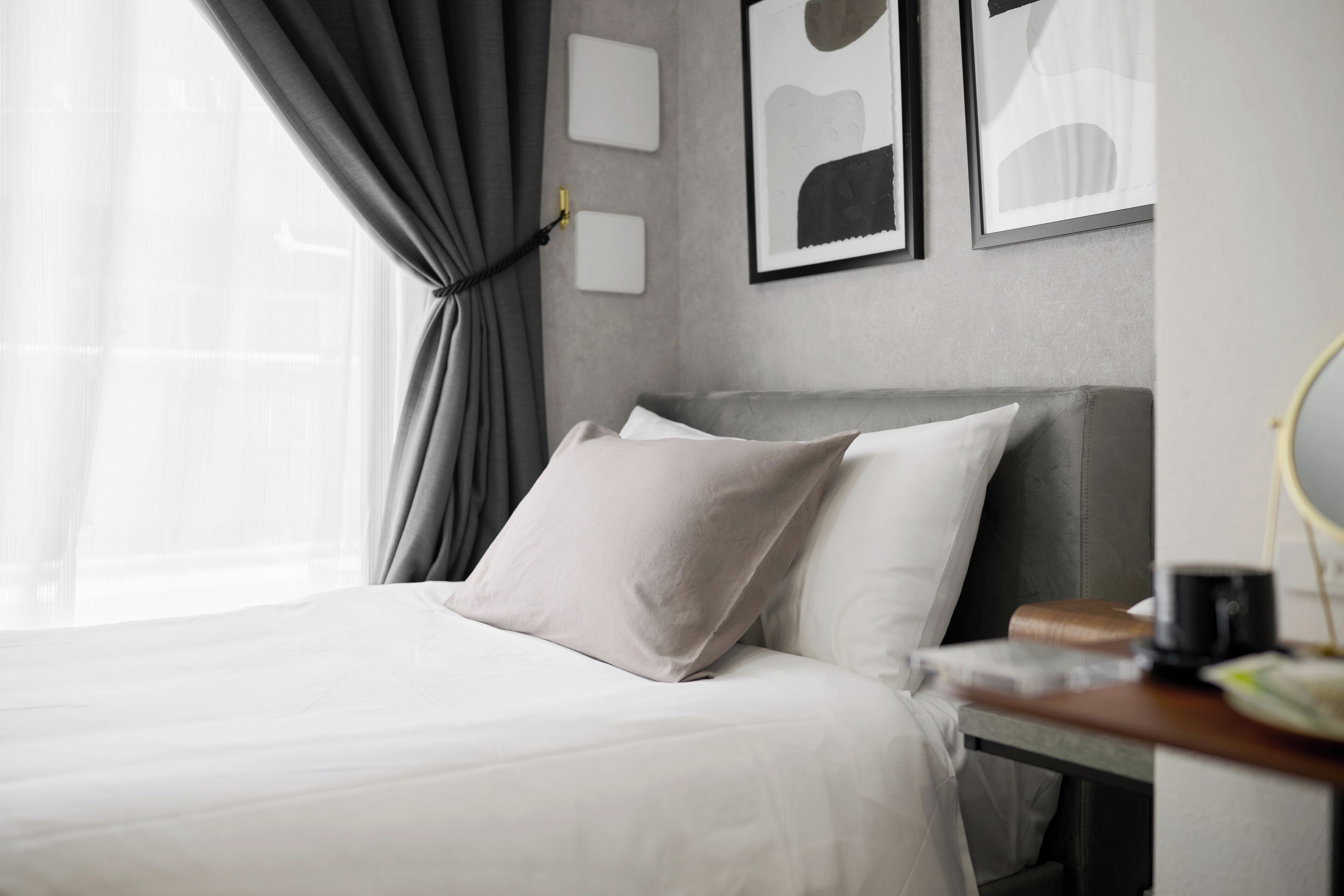 Hypo-allergenic bedding, down duvets, free minibar