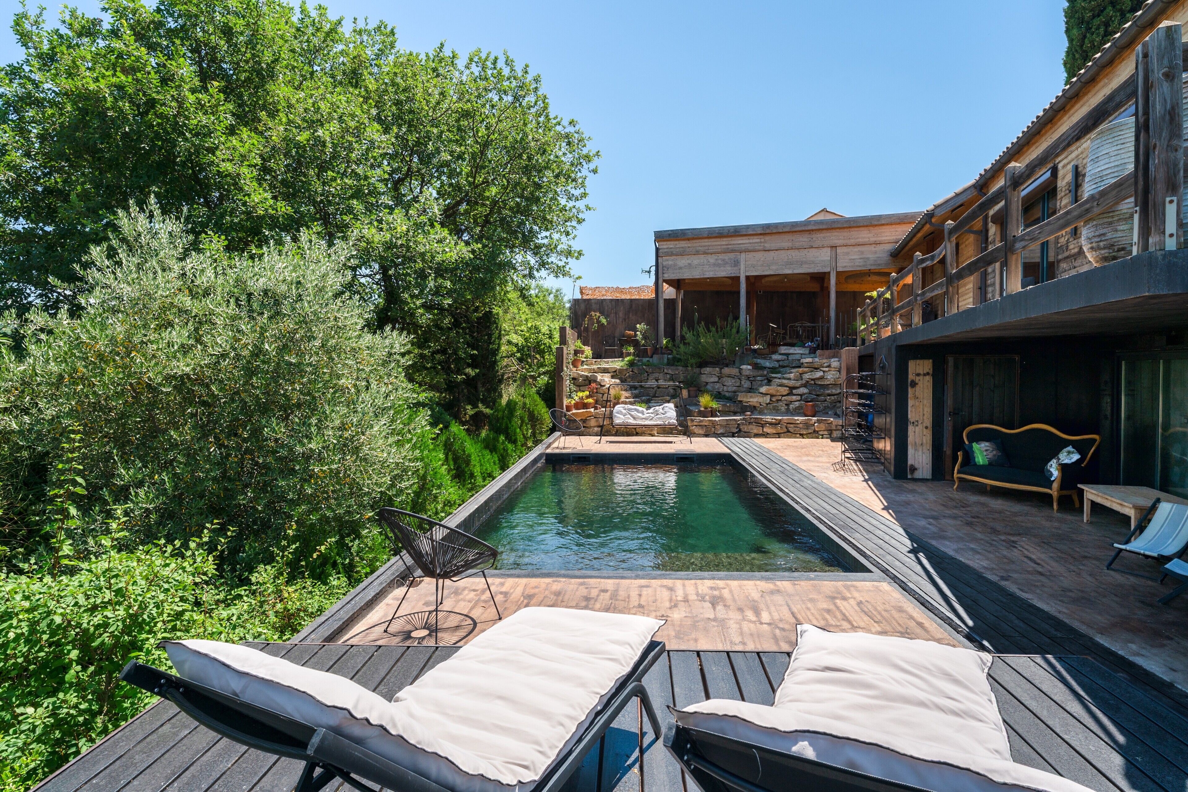 A heated pool
