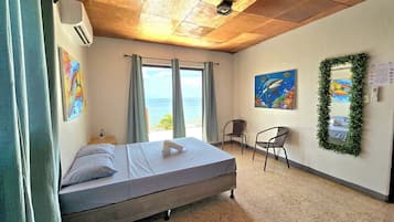 Basic Double Room, Balcony, Beach View