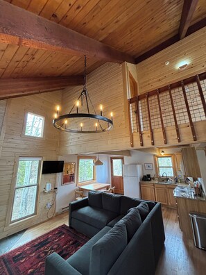 Living area - Charming Cozy Cabin with Mountain Views (Grand Lake)