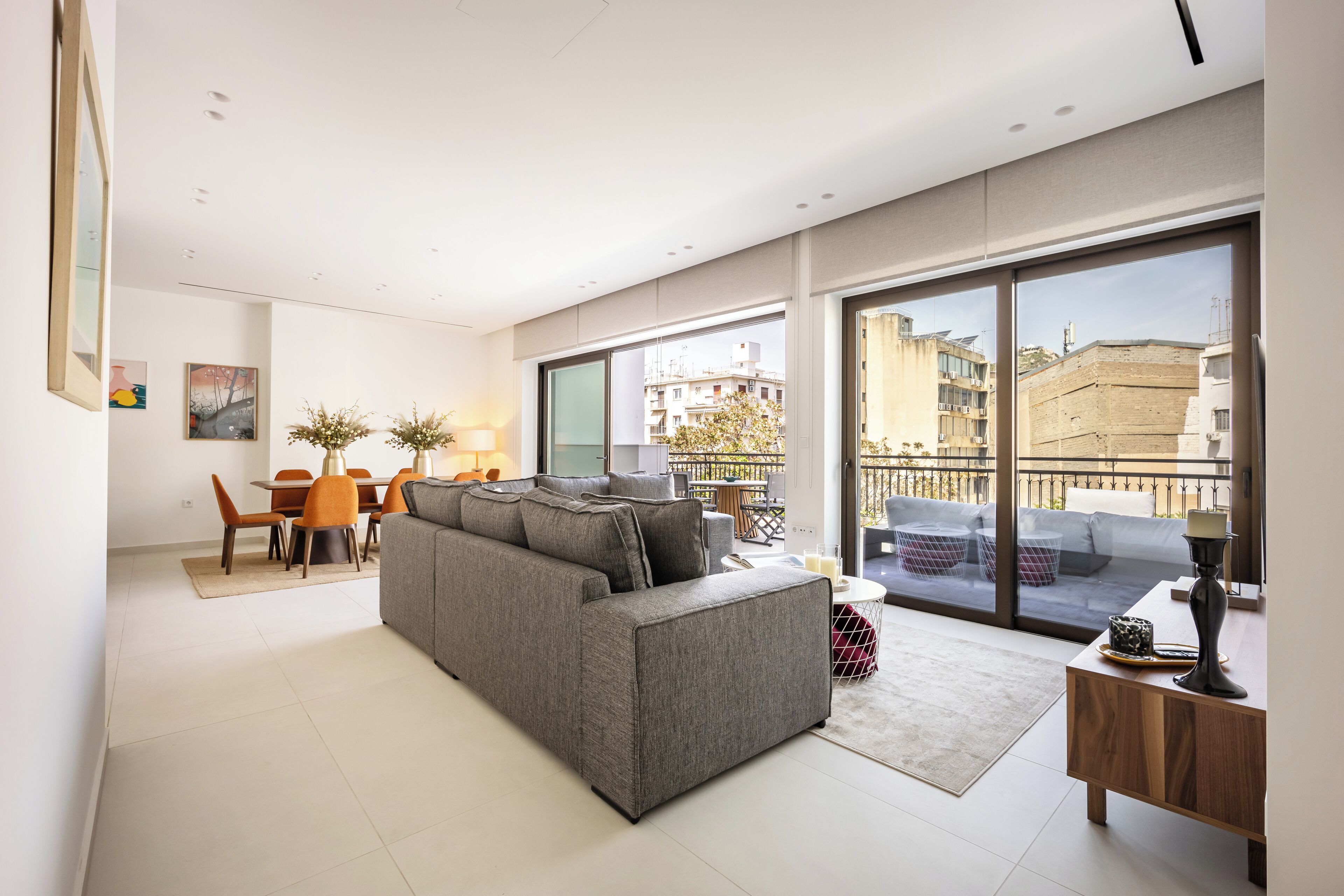 Classic Penthouse, City View | Living area