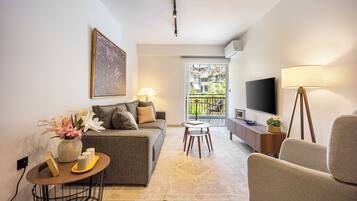 Comfort-lejlighed - 1 soveværelse - byudsigt | Opholdsområde