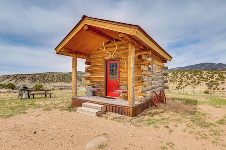 Terrace/patio. Sunset & Mtn Views: Rustic Colorado Retreat!